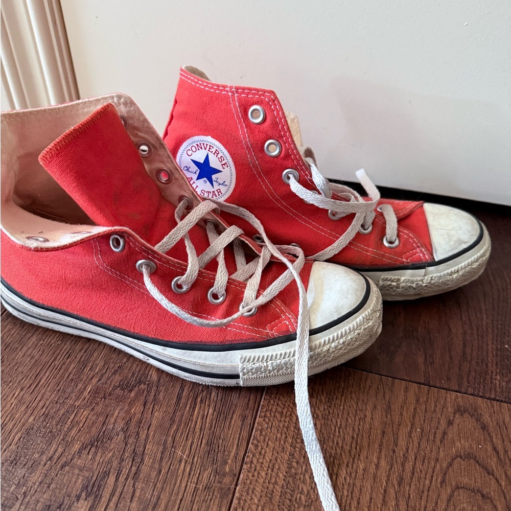 Converse Kids Red Canvas Sneakers
